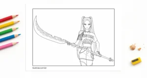 guerreiras do kpop para colorir mira