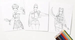 rumi, mira e zoey para colorir
