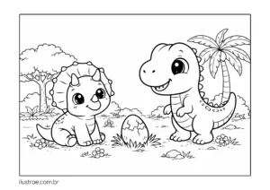 desenho de dinossauros para colorir