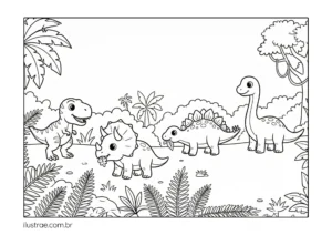 desenho de dinossauros para colorir