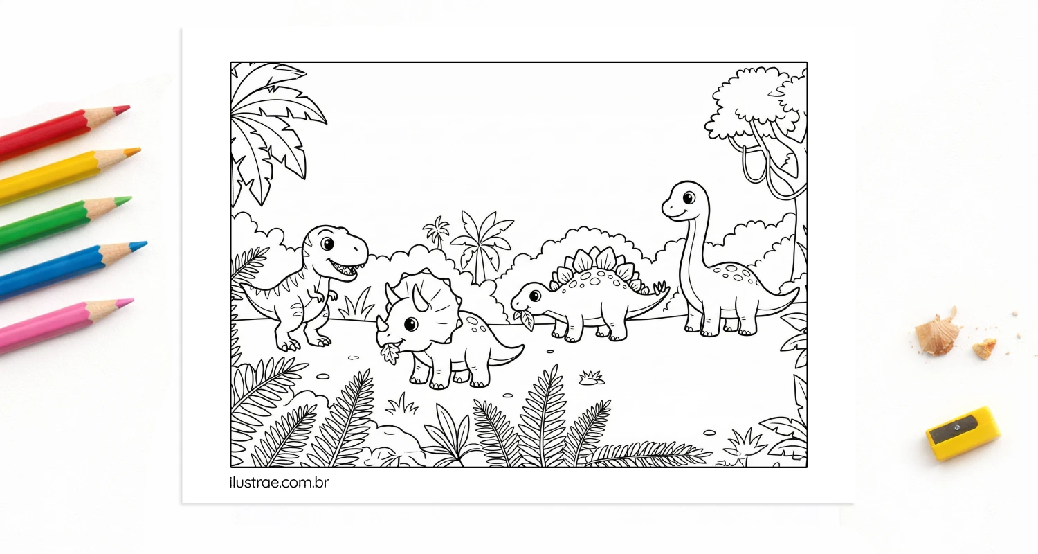 dinossauros para colorir