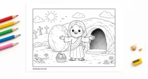 jesus para colorir páscoa