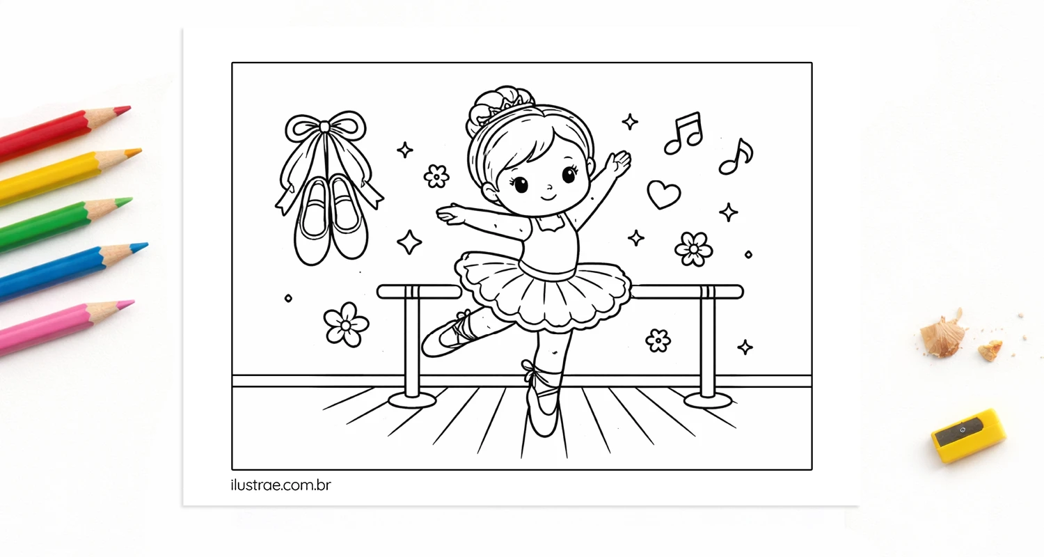 desenho de bailarina para colorir