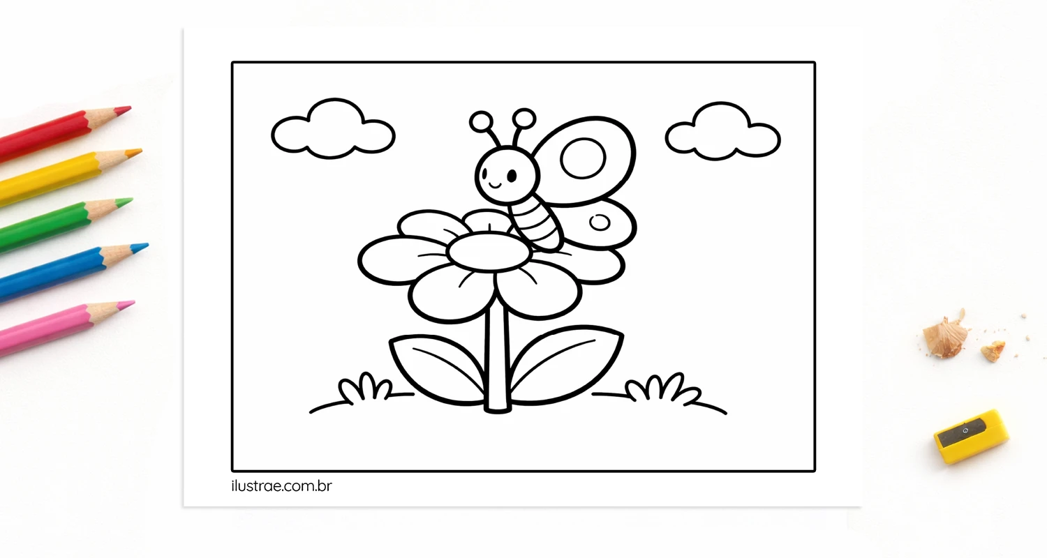 desenho de borboleta para colorir