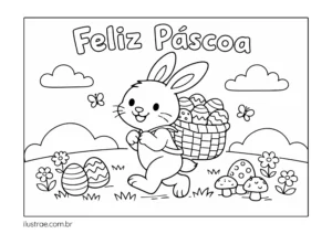 coelho da páscoa para colorir