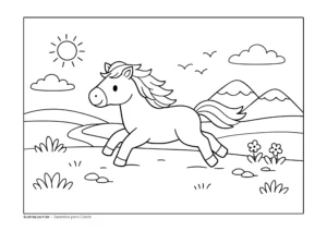 desenho de cavalo para colorir