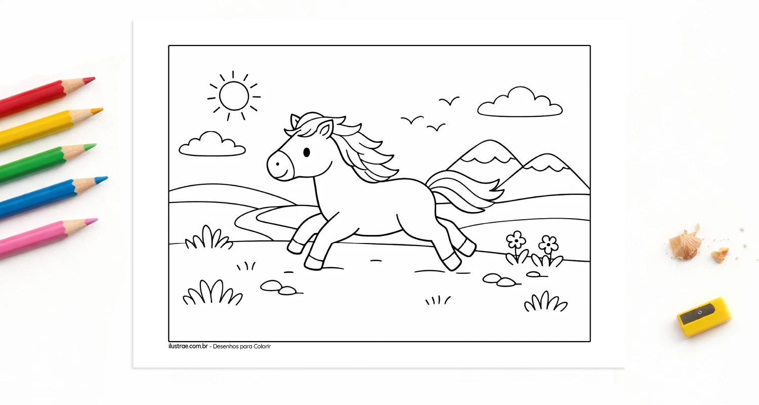 desenho de cavalo para colorir