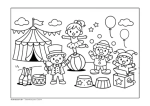 desenho de circo para colorir
