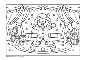 desenho de palhaço para colorir