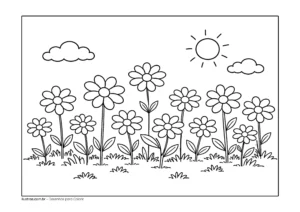 desenho de flores para colorir