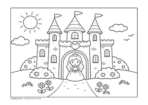 desenho de princesa para colorir