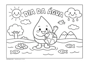 desenho dia da agua para colorir desenho dia da agua para colorir