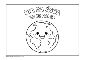 desenho dia da agua para colorir Desenho sobre a Água para Colorir