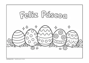 ovo de páscoa para colorir