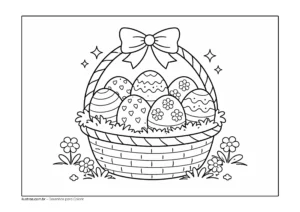 ovo de páscoa para colorir