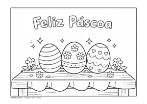 ovo de páscoa para colorir