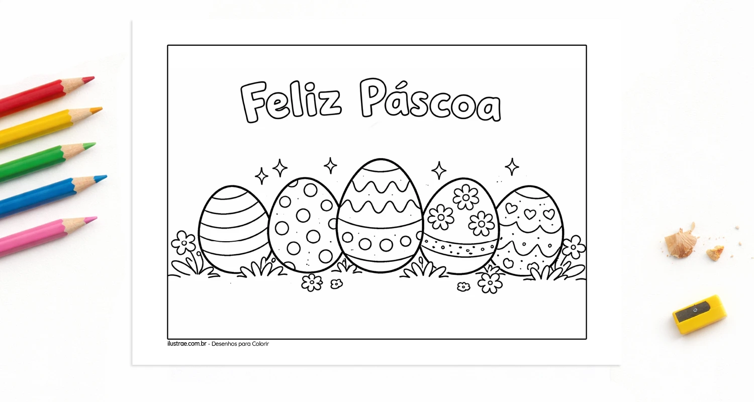 ovo de páscoa para colorir