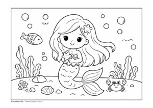 desenho de sereia para colorir