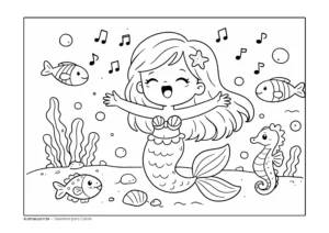 desenho de sereia para colorir