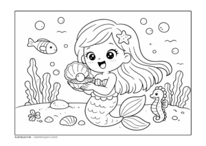 desenho de sereia para colorir