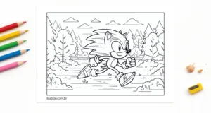 sonic para colorir 02