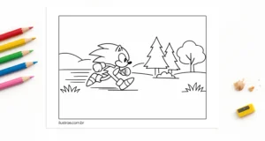 sonic para colorir 03