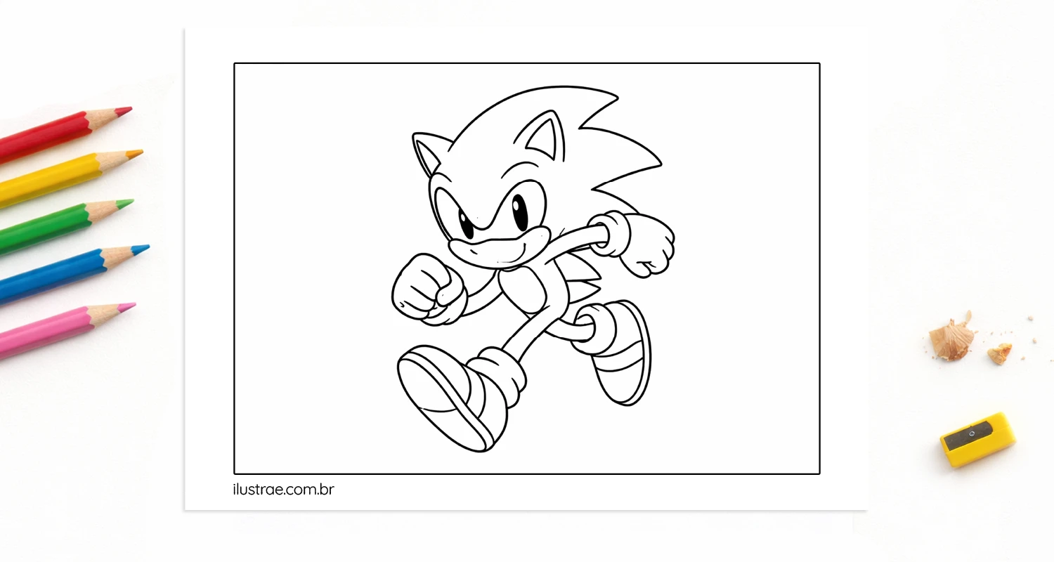sonic para colorir