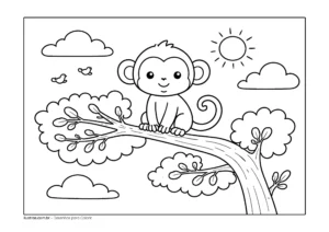 desenho de macaco para colorir