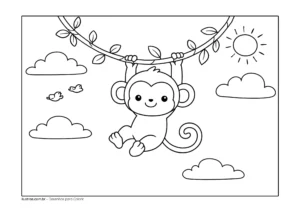 macaco para colorir